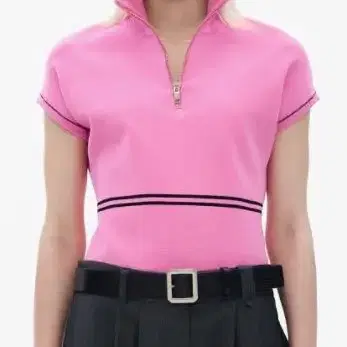 더오픈프로덕트 21ss pink half zip high neck