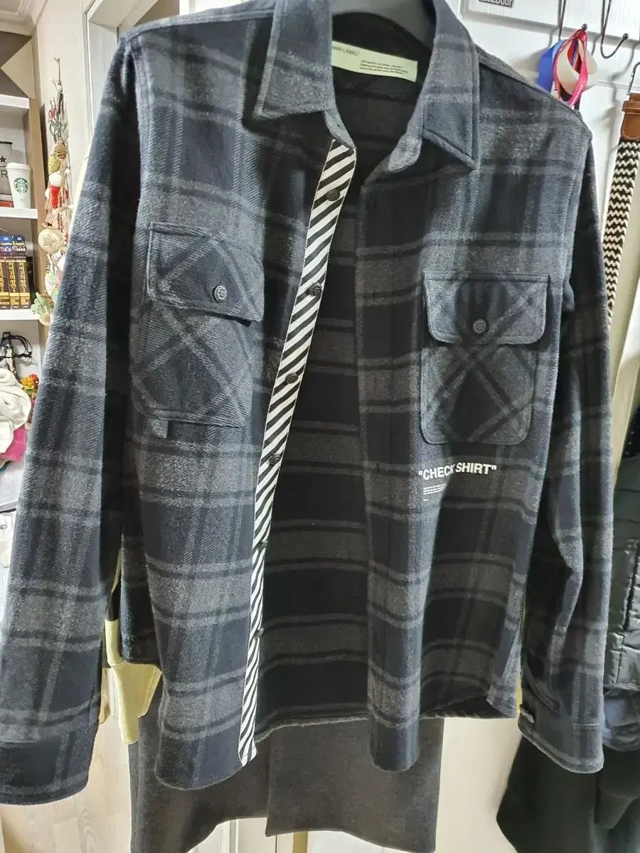 Off-white flannel check shirt Black size M