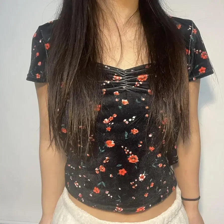 velvet flower top