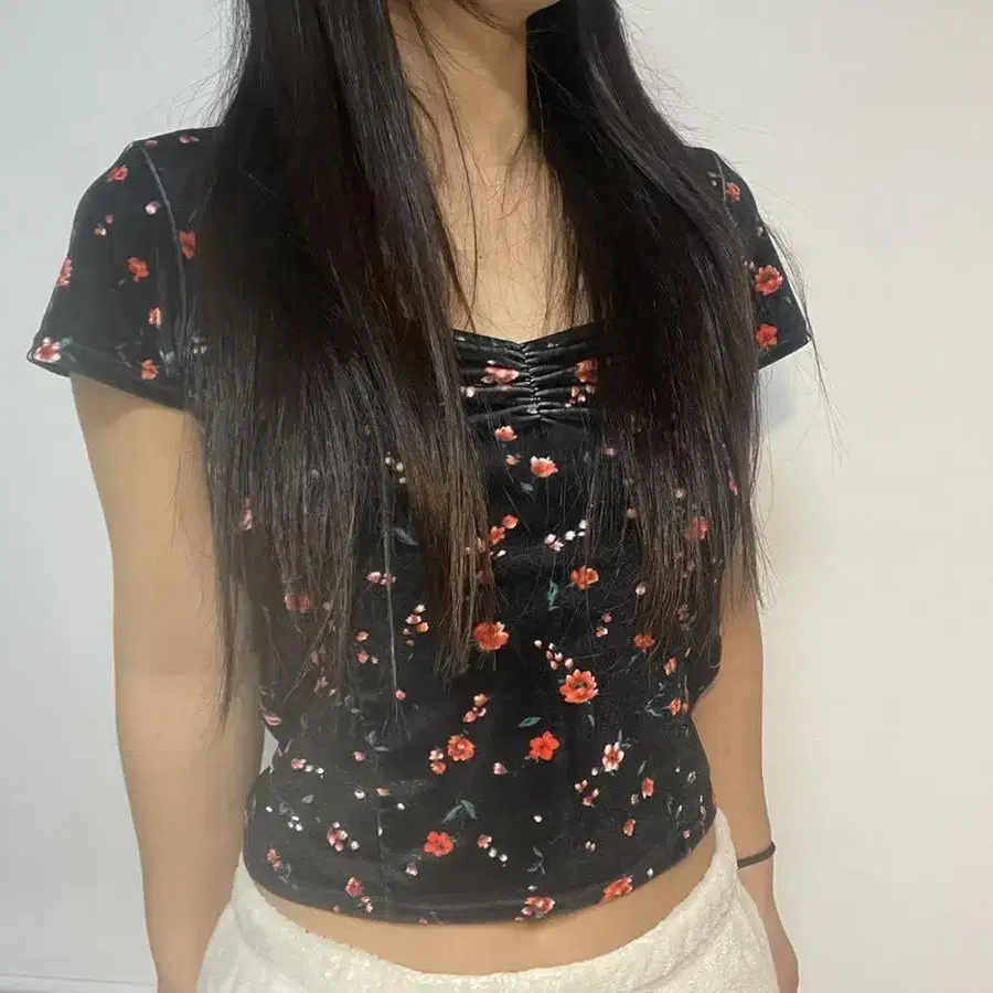 velvet flower top