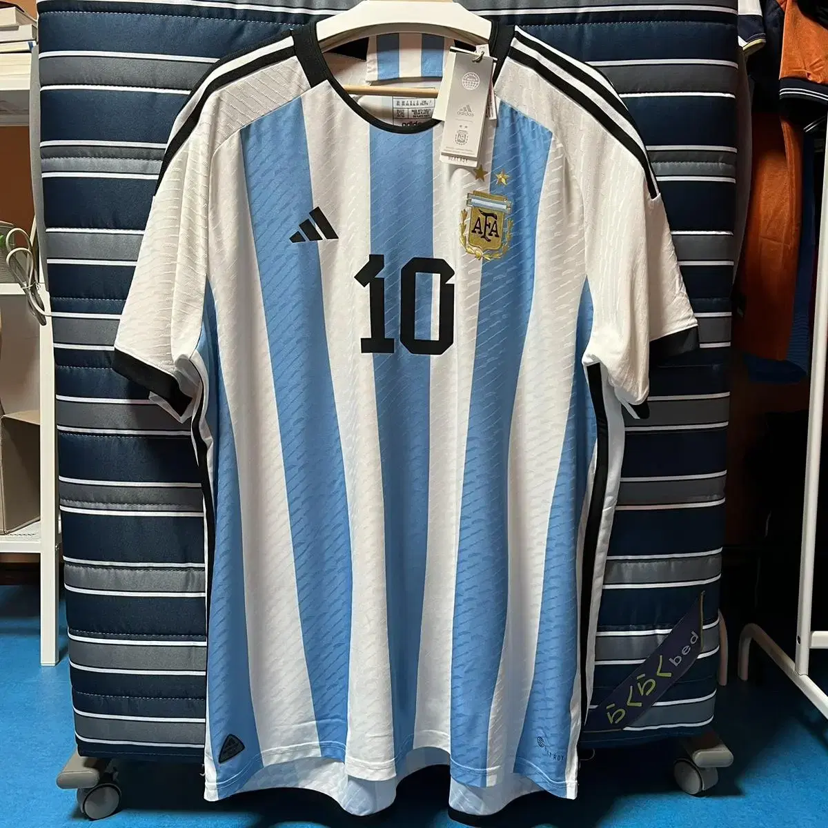 Argentina Tusta Mesh Authentic Soccer JerseyNew