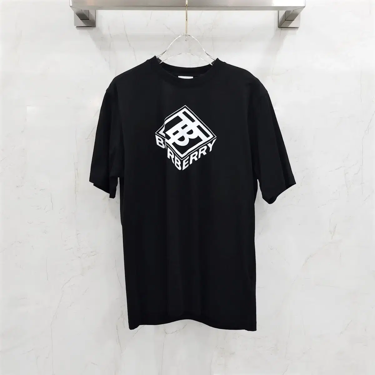 XS / Burberry Black Logo Printed Short Sleeve T-shirt