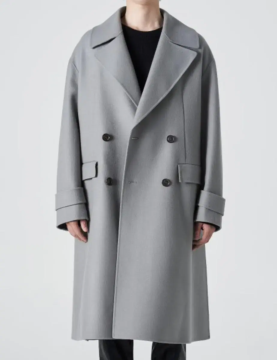 [46] Junji Light Gray Oversized Coat