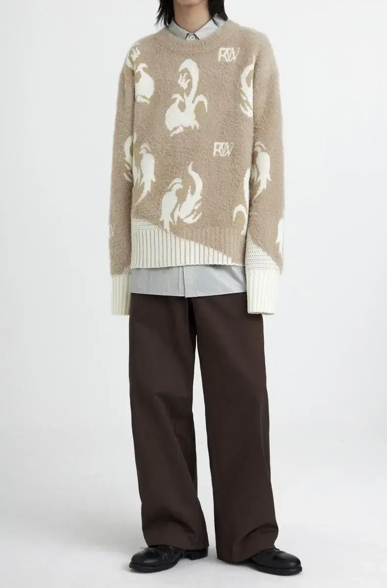 Fengchen Wang / Jacquard pullover knit / M