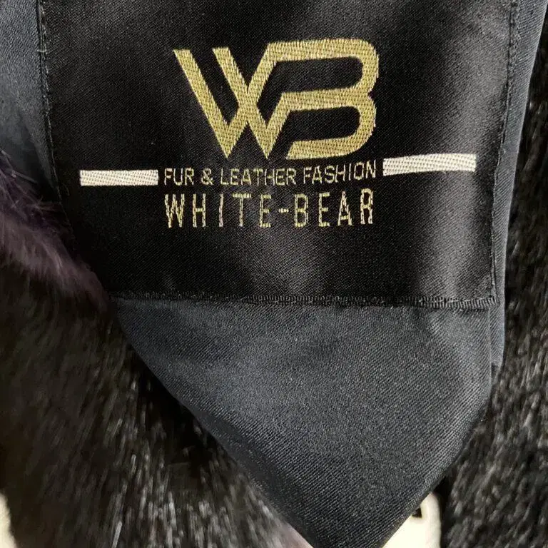 WHITE BEAR 쉐브론 하프 밍크 코트 중간길이