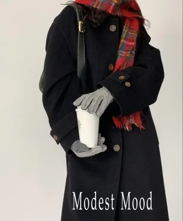 모데스트무드 modest mood 누벨 코트 블랙