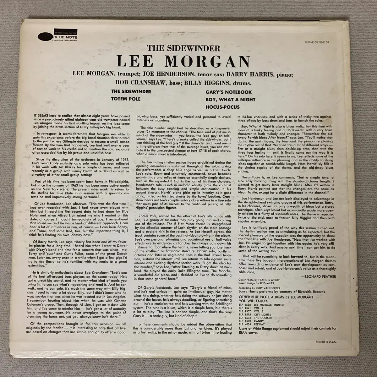 [JAZZ] Lee Morgan - The Sidewinder 블루노트