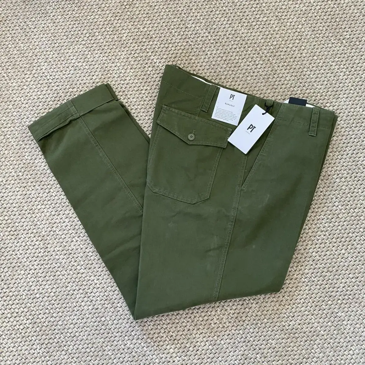 PT Torino PT01 Deluxe Olive Green Aberdeen Chino Pants