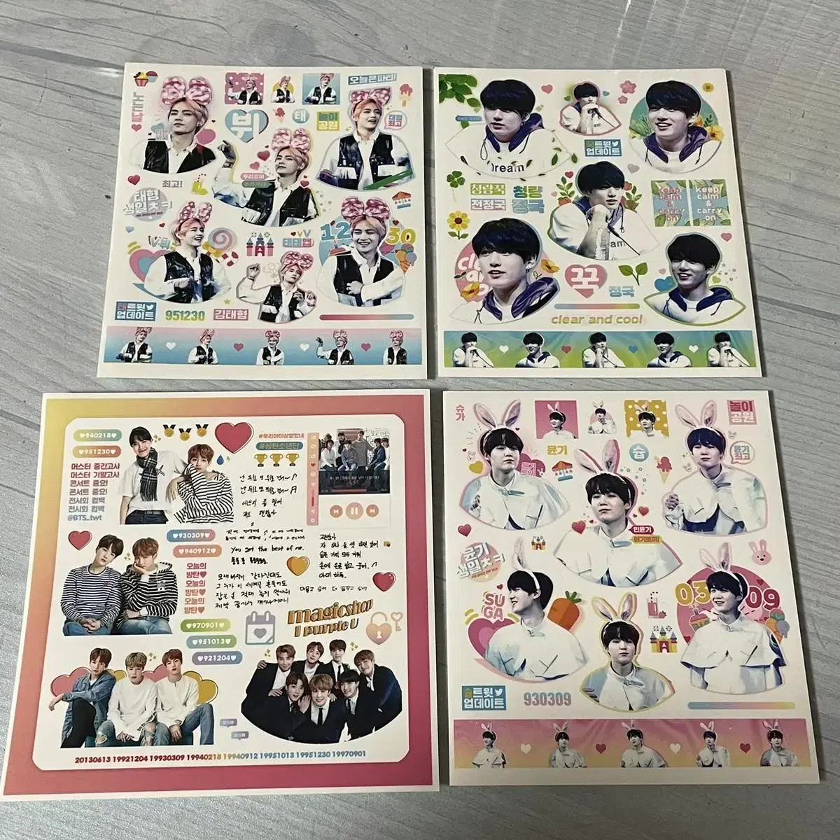 방탄 다꾸스티커 처분 판매 ㅅㅊㅇ) 방탄 포카 굿즈 스티커