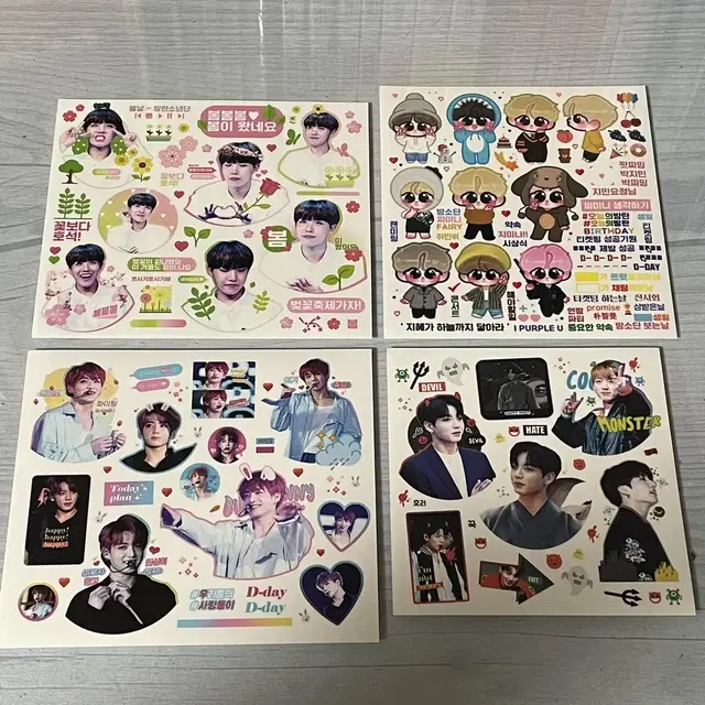 방탄 다꾸스티커 처분 판매 ㅅㅊㅇ) 방탄 포카 굿즈 스티커