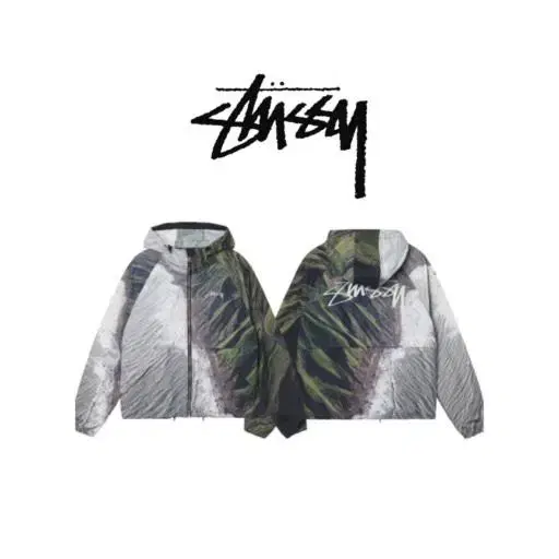 [STUSSY] 스투시 코스트라인 비치 쉘 자켓 멀티 XL