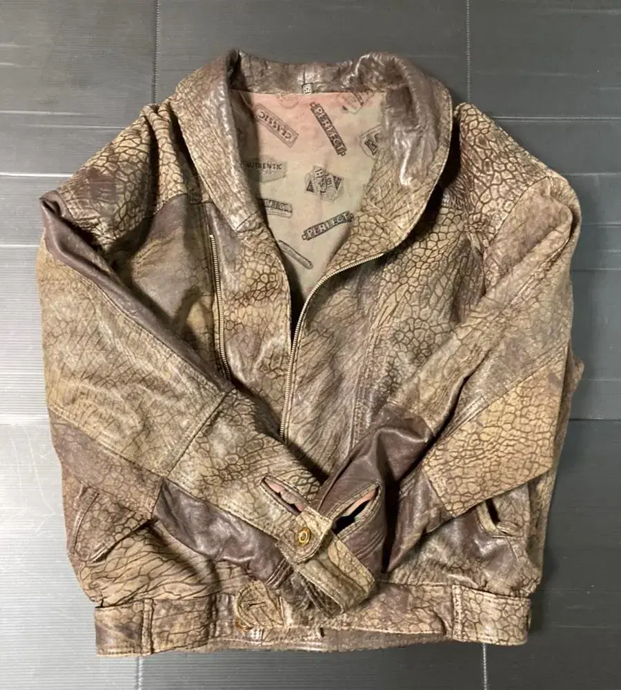 Unique vintage crocodile skin jacket