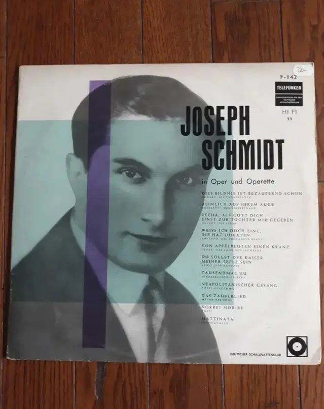 테너 Joseph Schmidt 오페라 오페레타 독일반 클래식엘피 바이닐