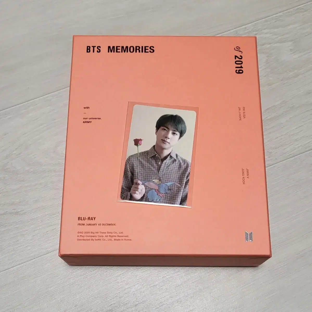 방탄 2019 메모리즈 블레 인화사진 DVD포카석진