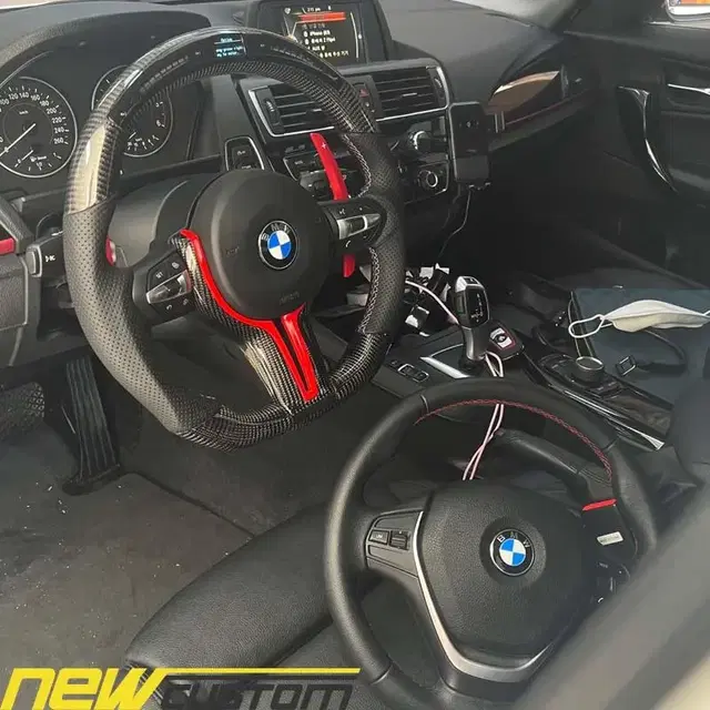 BMW M핸들 순정형 블랙가죽 (카본Y트림)