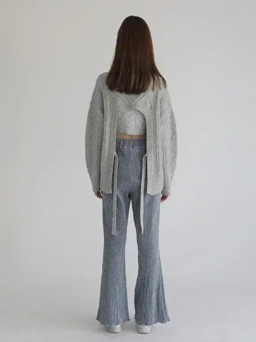 Soft Seoul Wave Banded Pants Sky Blue