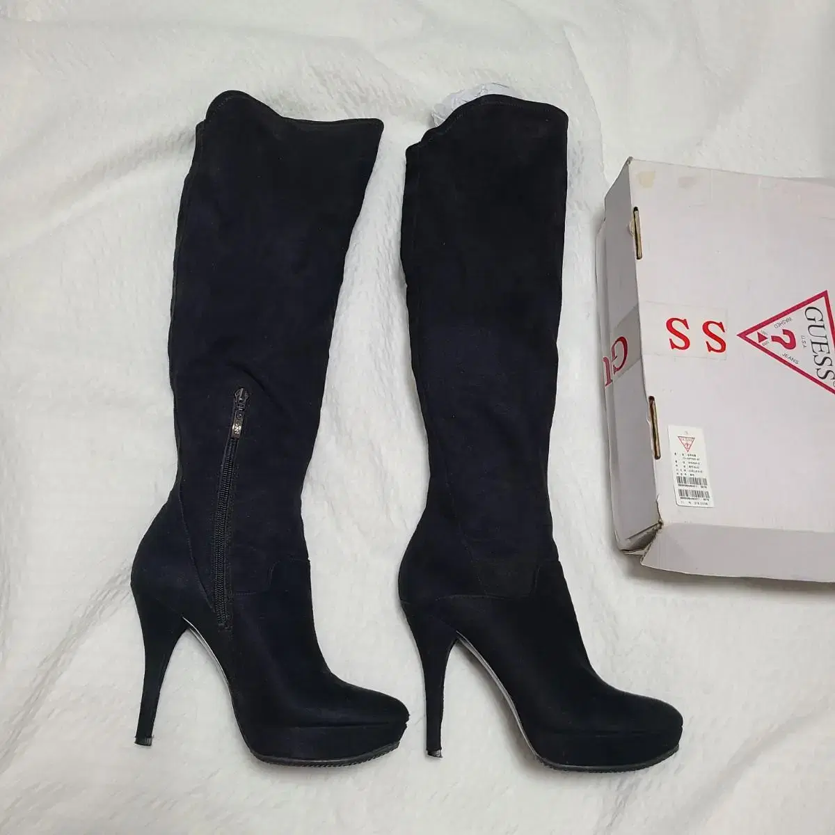 GUESS Suede Spandex Long Boots 7M240