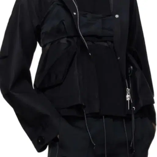 Sacai Black Paneled Jacket