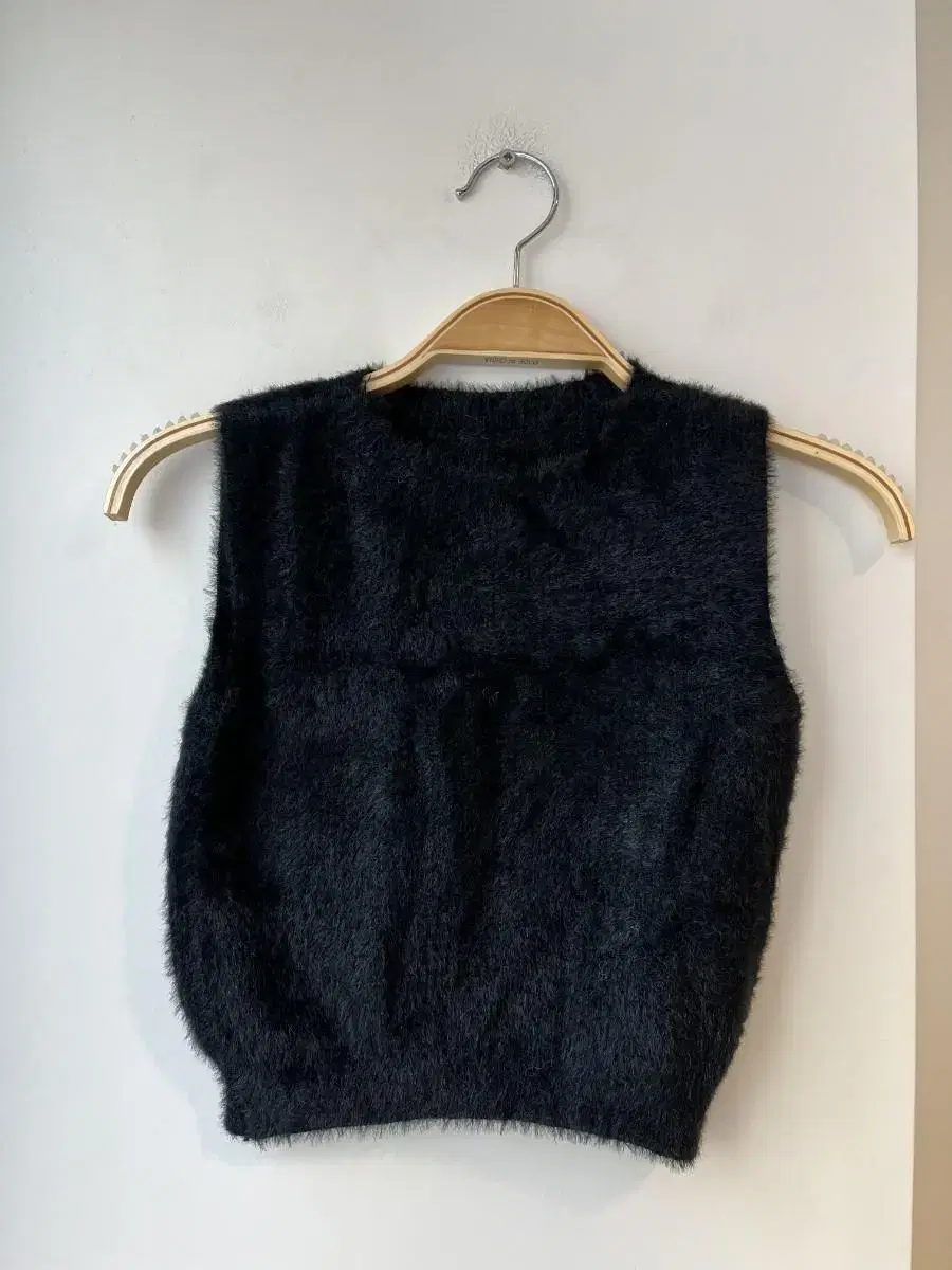New Arrivals Sale Knit Vest Angora Mink Microfiber yooa Kids Span Black Brushed Brushed