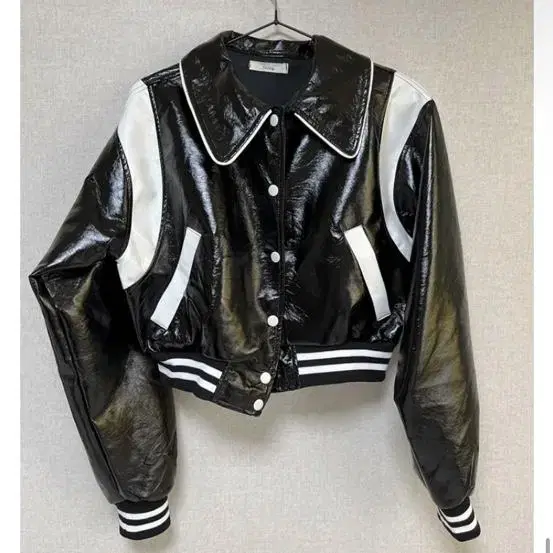 UrbanUnique Crop Glossy Varsity