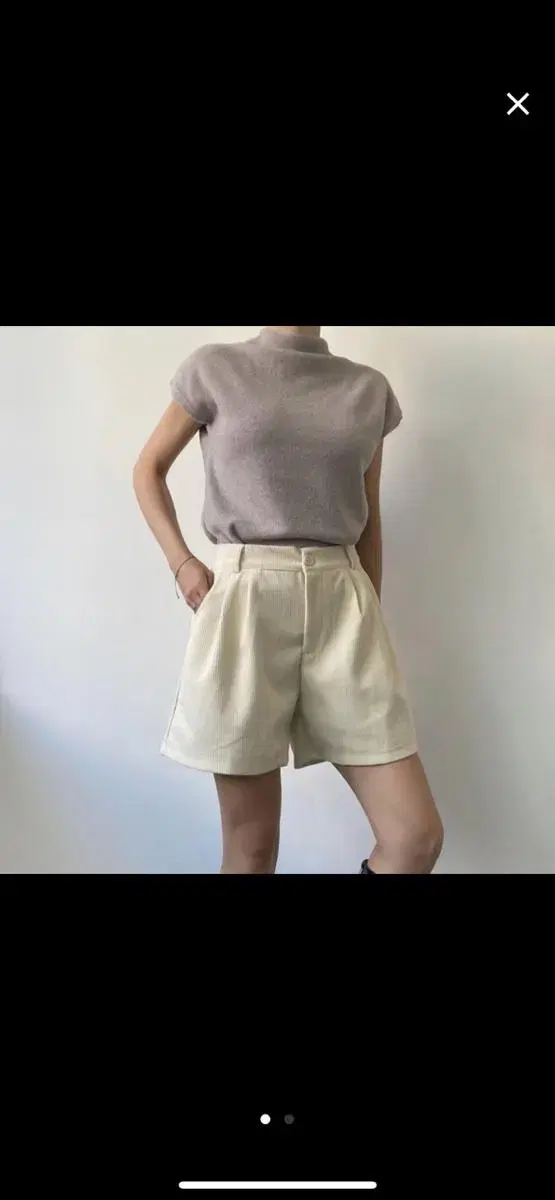 Corduroy (golden) shorts beige