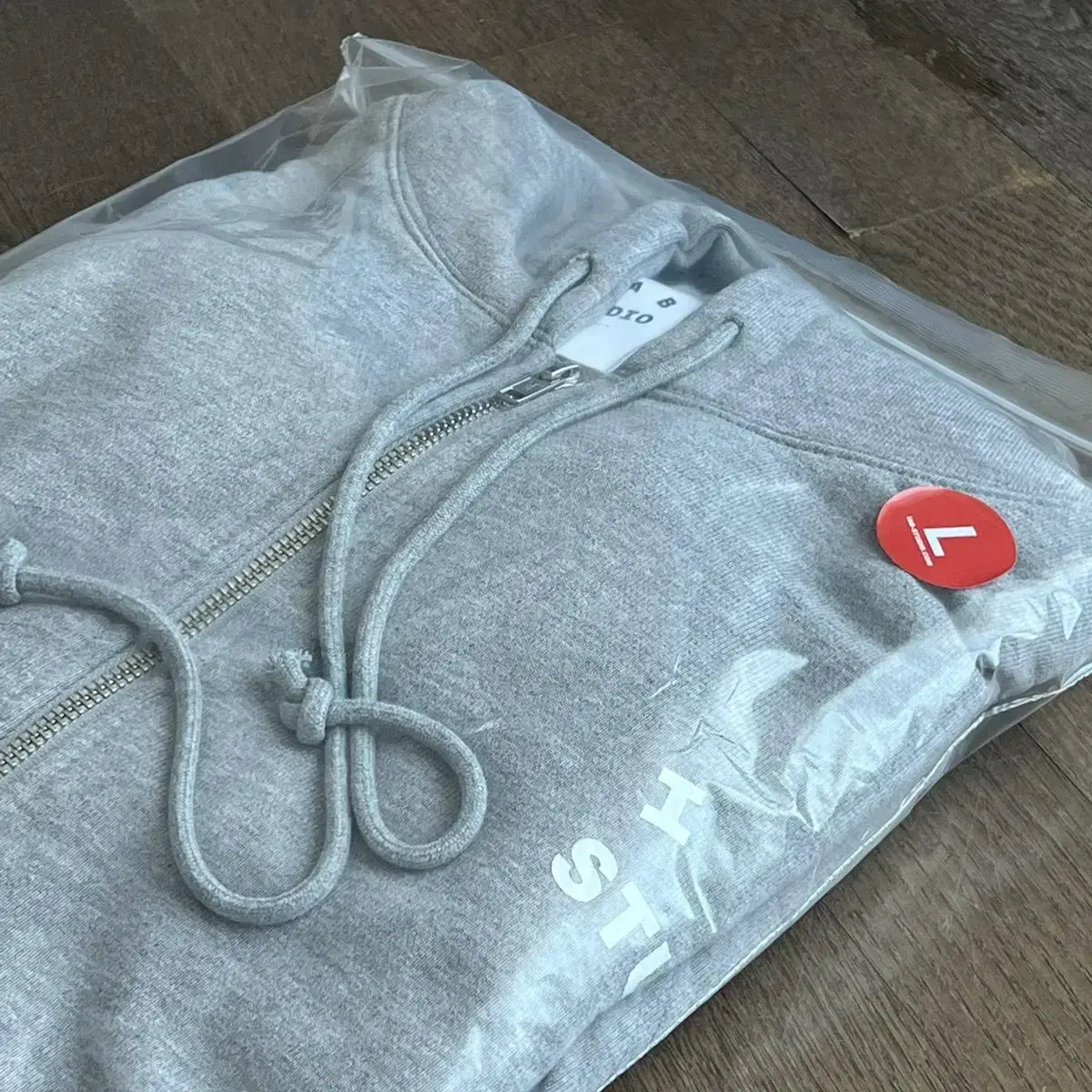 (L size tacpo) iappstudio hoodie zip up gray