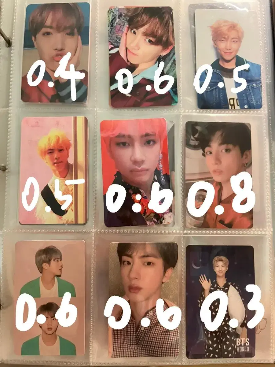 Enulable bangtan Official album Photocard