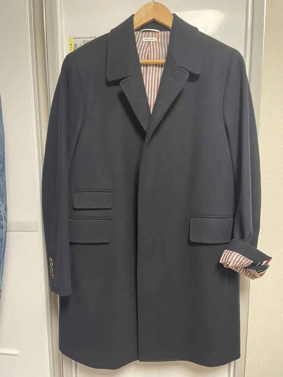 Thom Browne Maccoat Keum Hidden Buttons Size 21FW