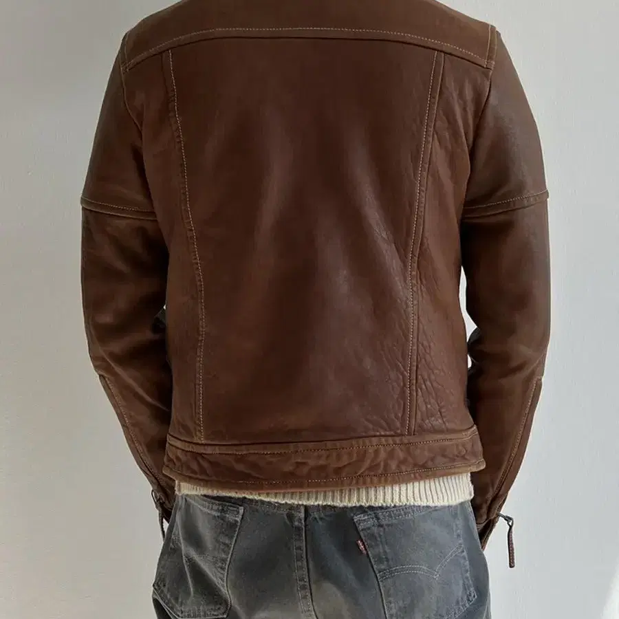 Y'2 Leather 라이딩 마스터 쉽 스킨 레더 자켓