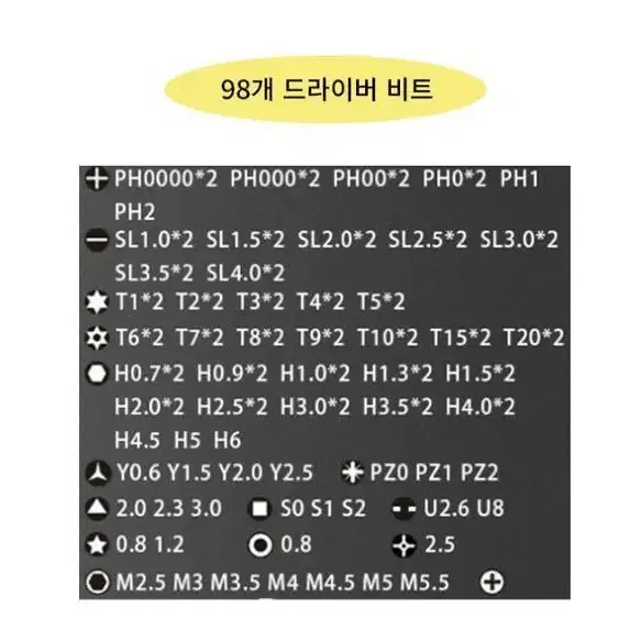 115 in1 공구세트 정밀드라이버 드릴