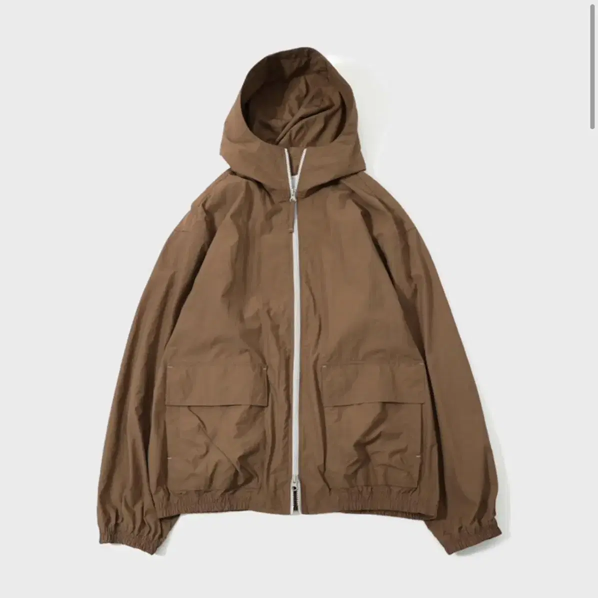 홀리선 Breeze Nylon Hood Zip Up Jacket Tan