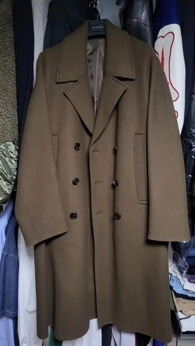 [50] Solid Homme Wool and Cashmere Coat