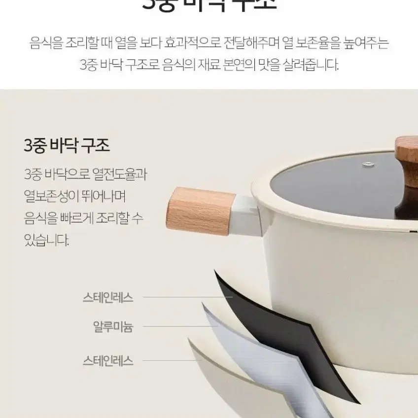 [미개봉 새제품] 아임파인 에떼르노 인덕션 겸용 냄비세트 3종