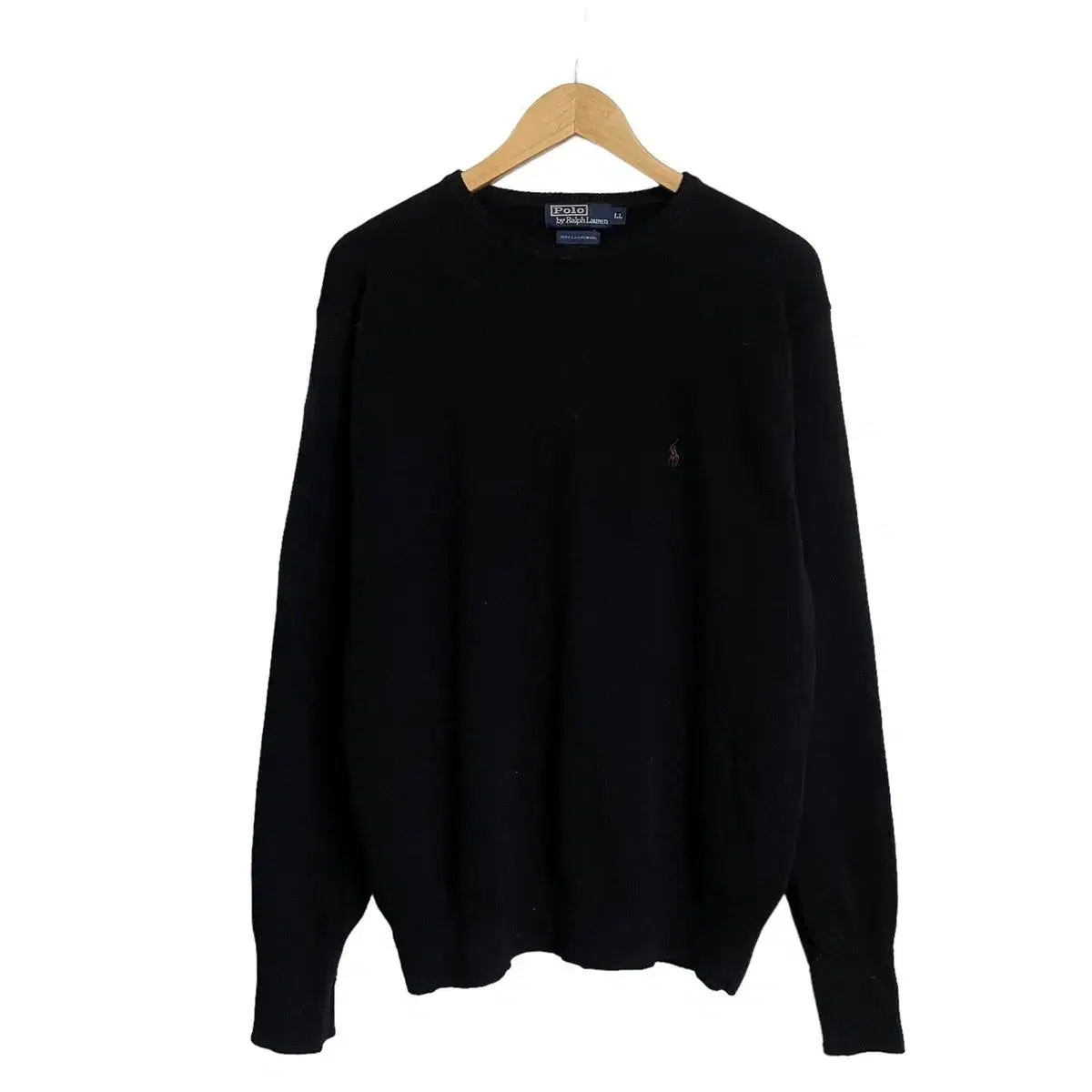 Polo Lambswool Black Knit L