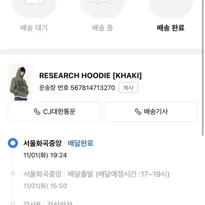 RESEARCH HOODIE [KHAKI] 후드티 (비바스튜디오)