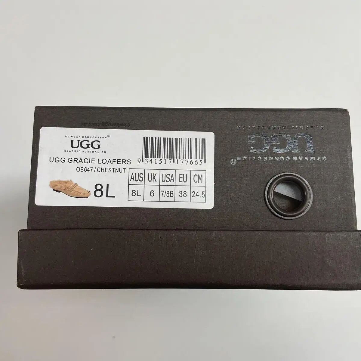 호주 UGG 토끼털 블로퍼 245mm 팜 새것