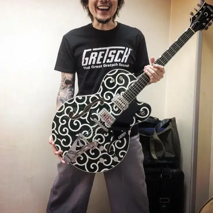 일렉기타 GRETSCH guitar 빈티지 티셔츠