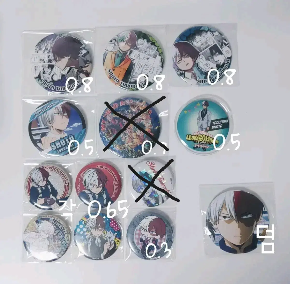 Hiroaka Nahia My Hero Academia Todoroki Shoto Badge Goods WTS