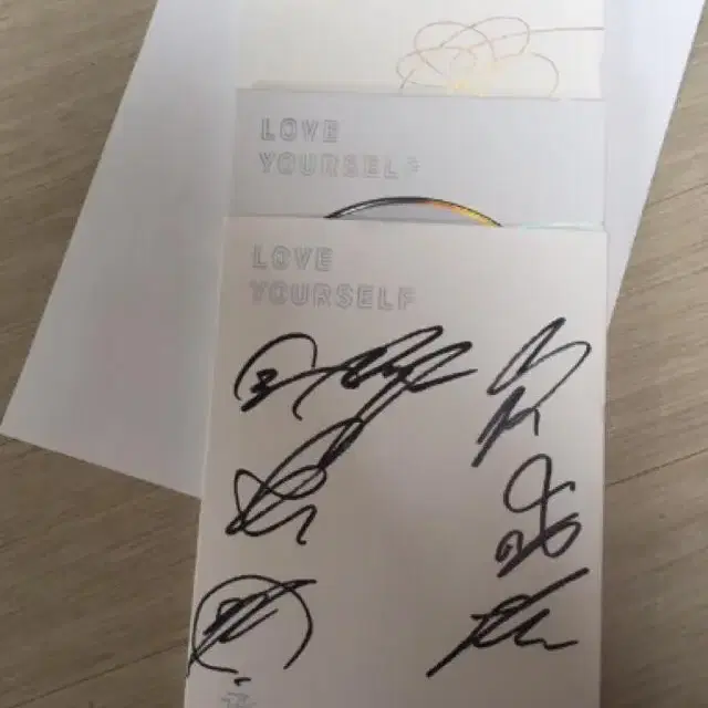 bts 방탄 소년단 7명 친필사인 앨범 love yourself her