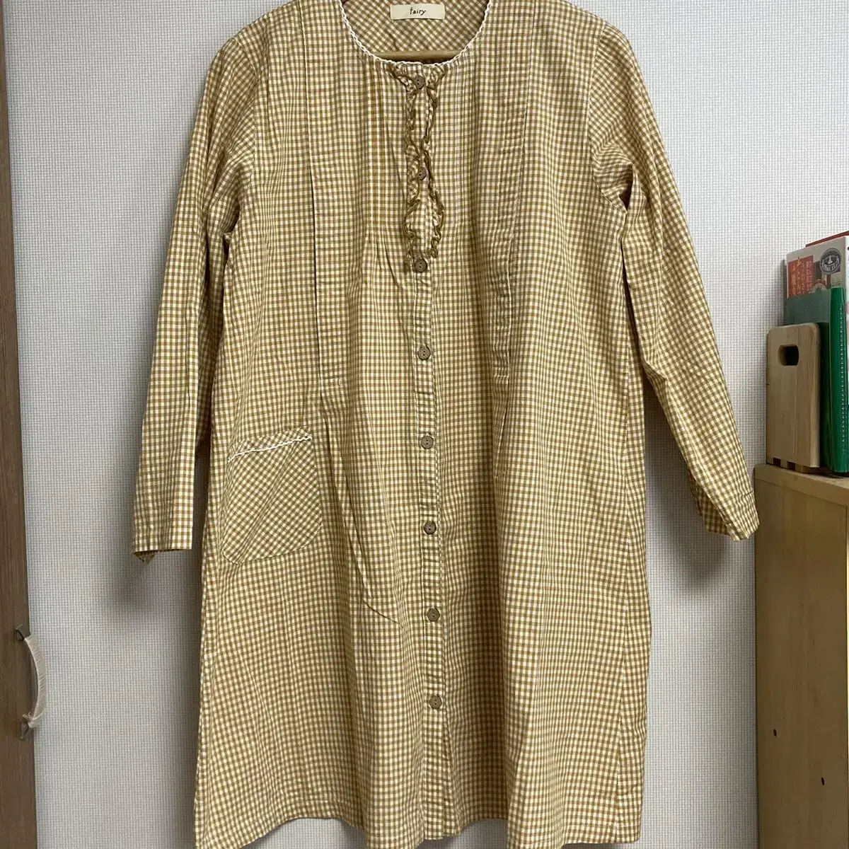 [F] Japanese Nursing Suit Check Gingham ONEPIECE