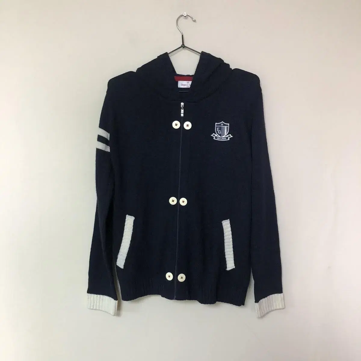 Vintage Elegance Sports navy hood zip