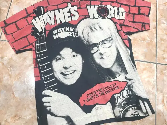 90년대 wayne's world 웨인즈월드 빈티지티셔츠 vtg