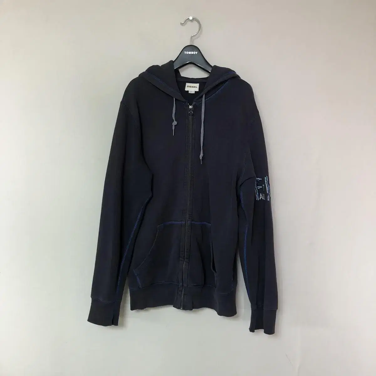 Vintage DIESEL 20 navy hood zip up