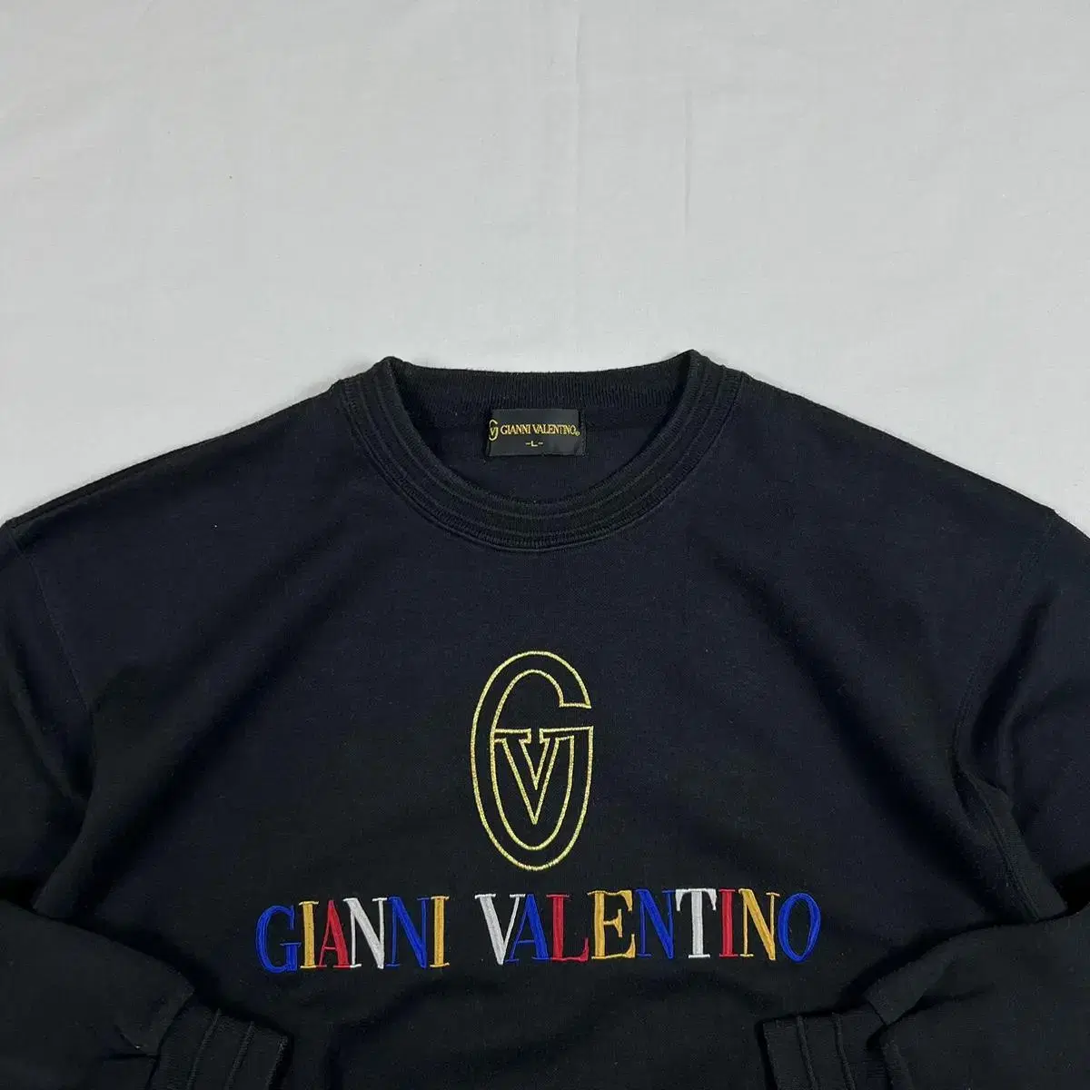 90s 지아니발렌티노 gianni valentino 멀티자수로고 맨투맨