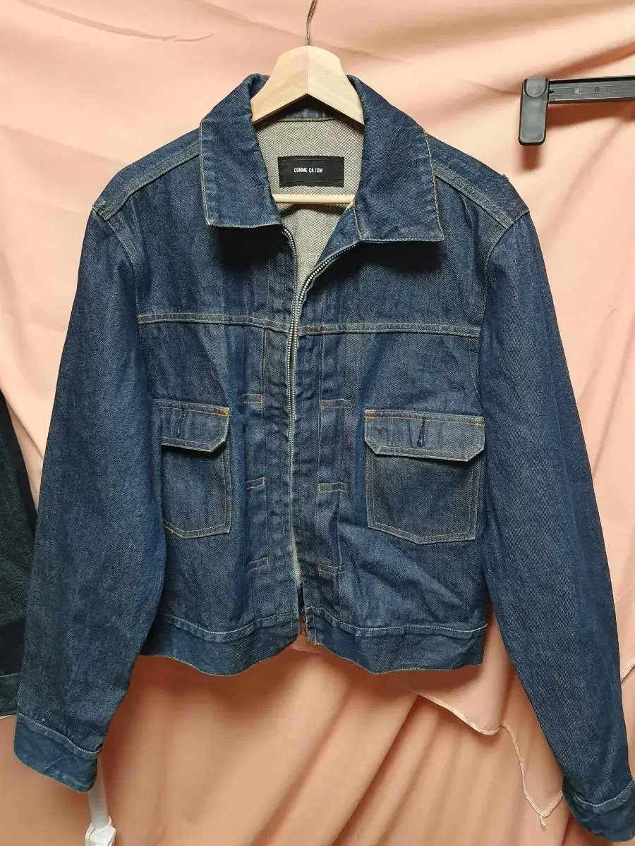 Comme Ca Ism Vintage Denim Jacket Red Stitching