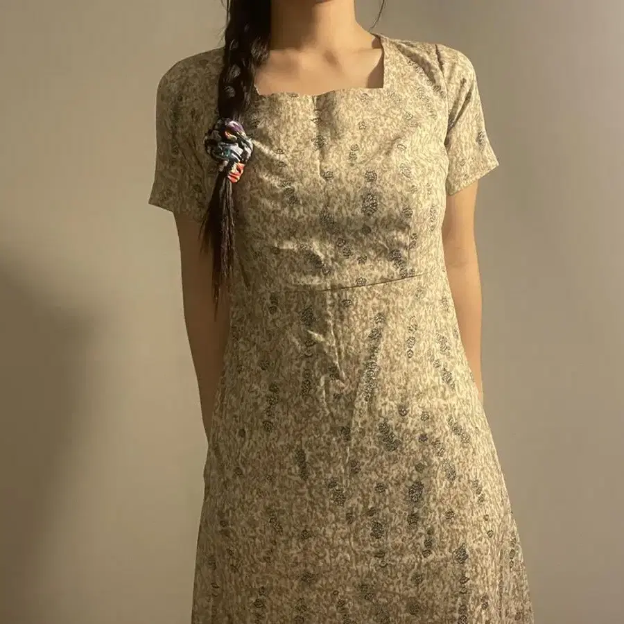 vintage long flower dress