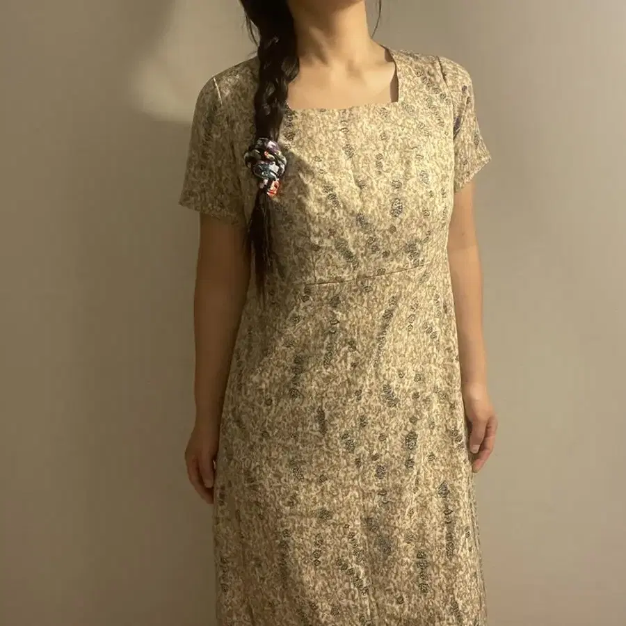 vintage long flower dress