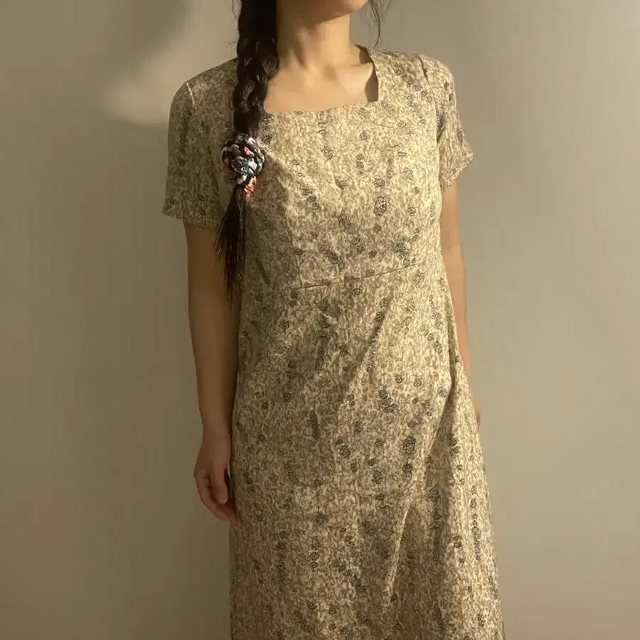 vintage long flower dress