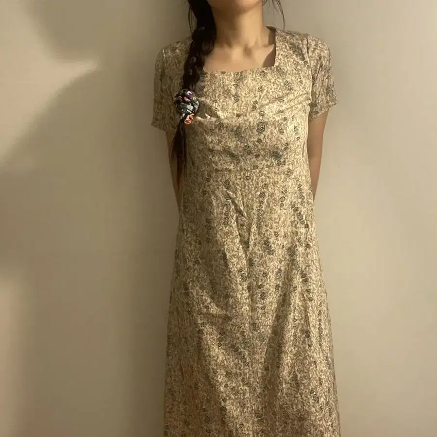 vintage long flower dress