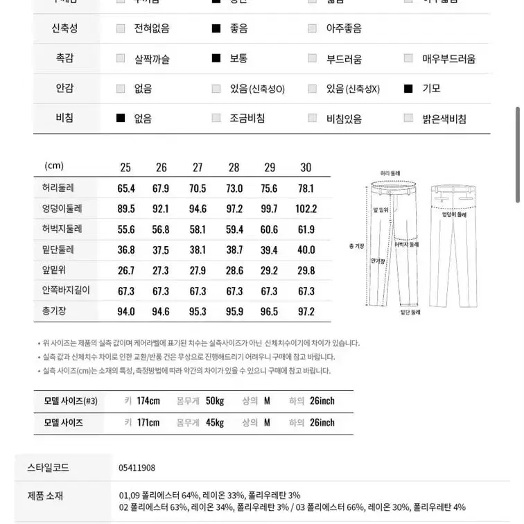 [새상품] 지오다노 전지현 슬랙스